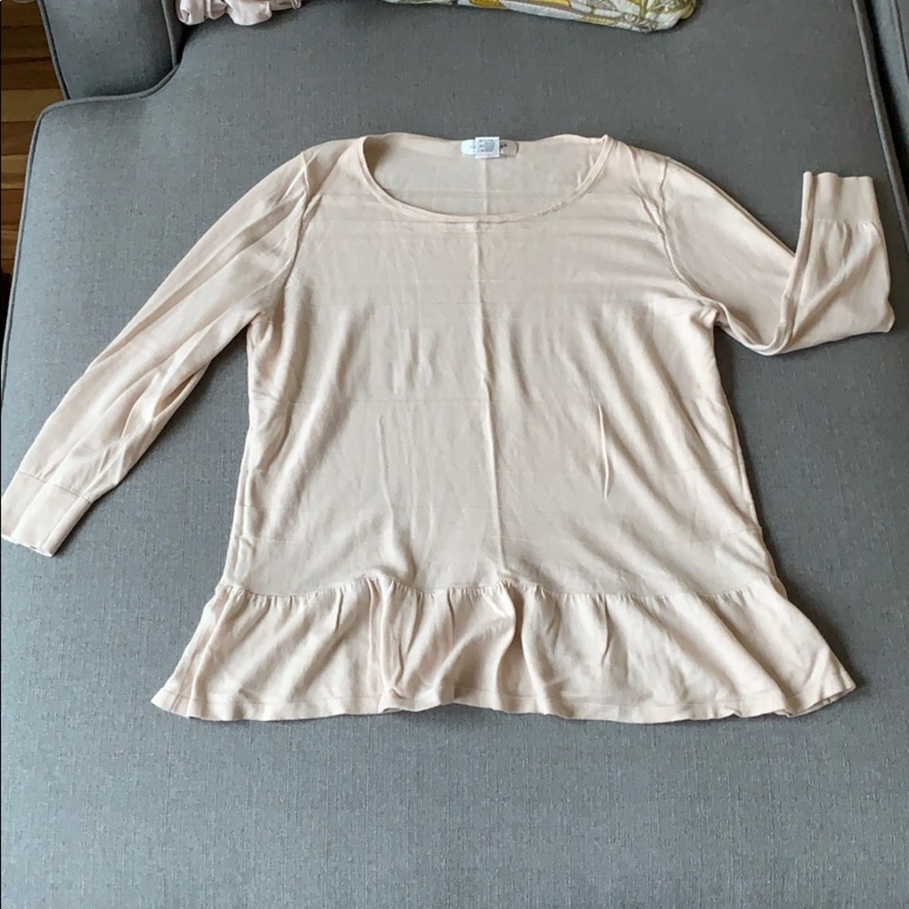 August silk peplum top